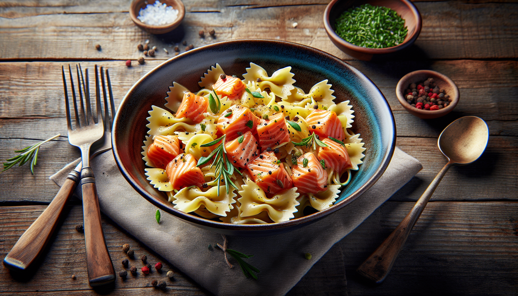 ricetta farfalle salmone